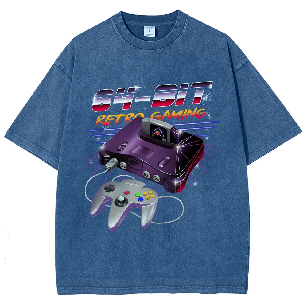 '64-Bit Retro Gaming Vintage Distressed T-shirt