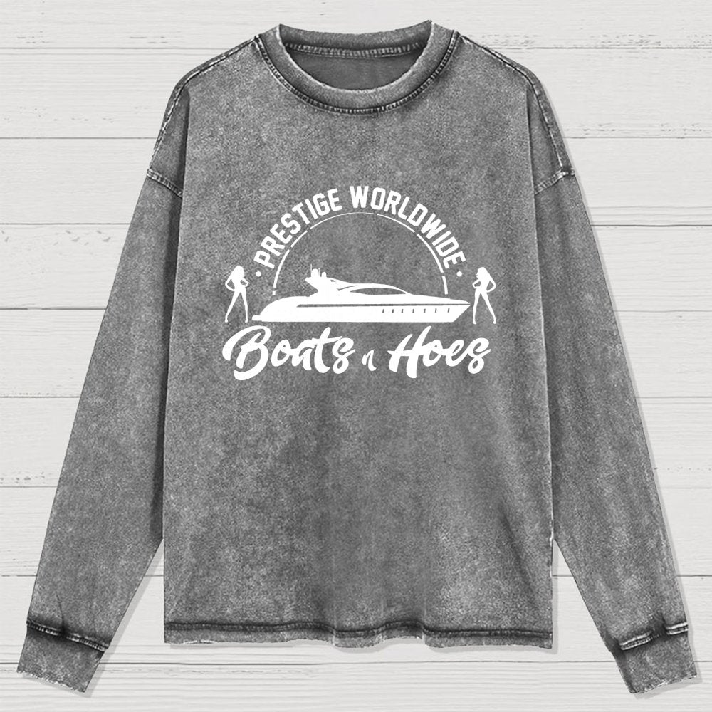 Boats 'n Hoes Washed Long Sleeve Tee