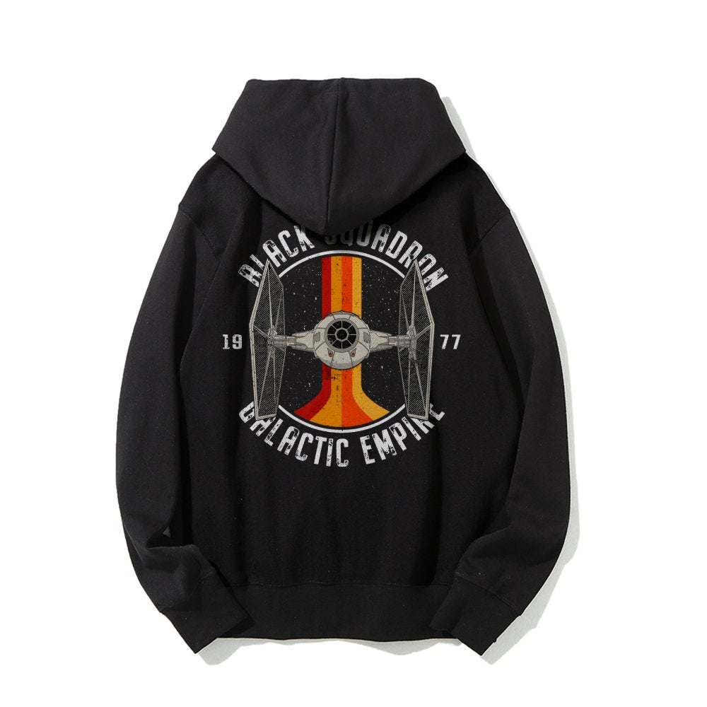 Vintage Squadron Printed Back Unisex Cotton Hoodie