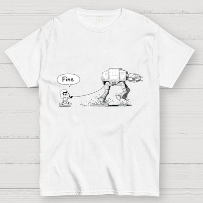Empire Robot Dog-Planet Battles Geek T-Shirt