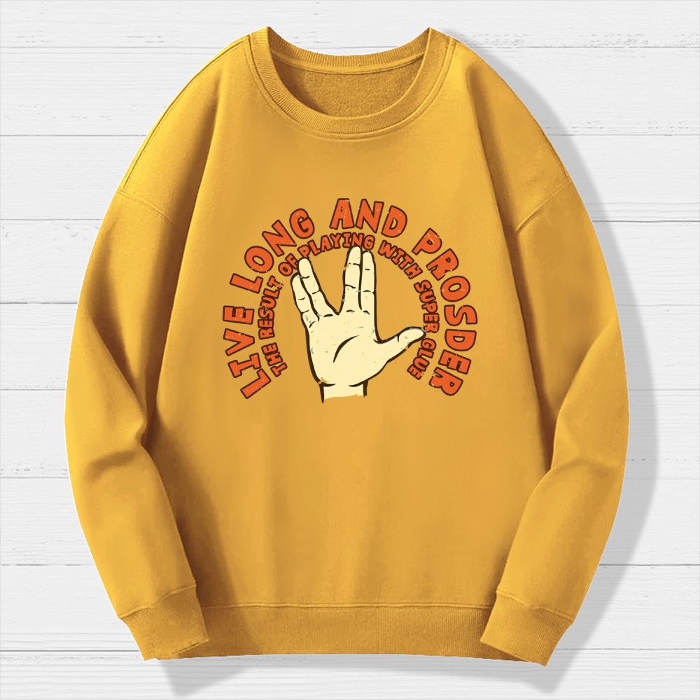 The Result Of Playing With Super Glue Geek Cotton Sweatshirt