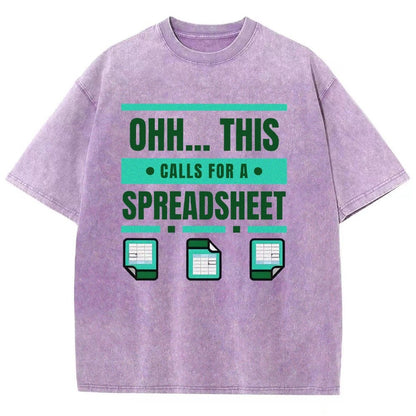 This Calls For A Spreadsheet Office Software Vintage Distressed T-shirt