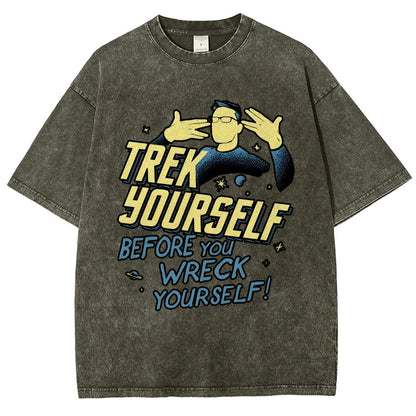 Track Yourself Before You Wreck Yourself  Vintage Distressed T-shirt