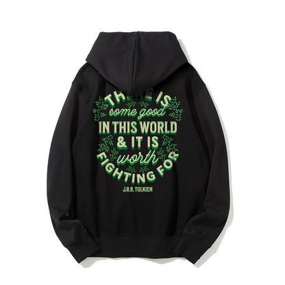 There is Some Good in This World Printed Back Unisex Cotton Hoodie
