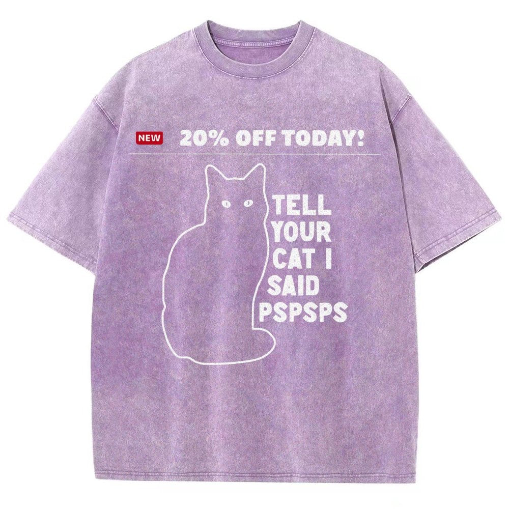 Tell Your Cat Vintage Distressed T-shirt