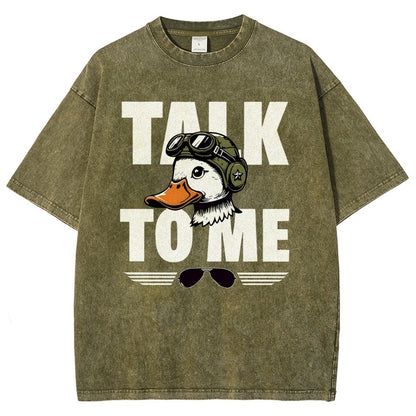 Talk To Me. Vintage Distressed T-shirt