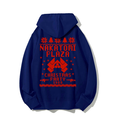 Now I Have a Machine Gun Ho-Ho-Ho Printed Back Unisex Cotton Hoodie