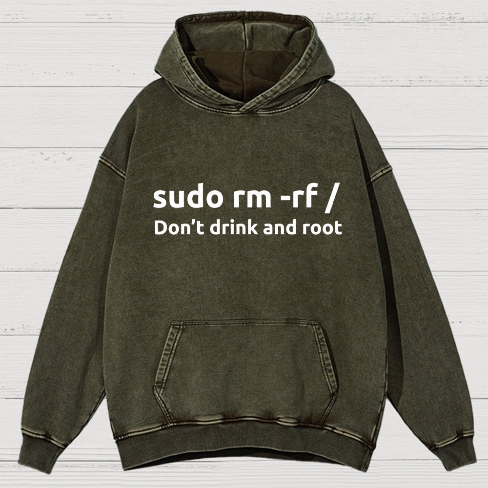Dont Drink & Root Vintage Distressed Hoodie