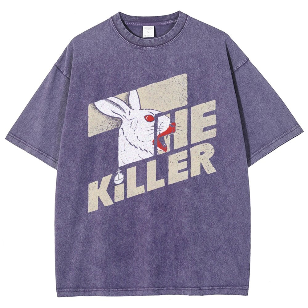 The Glowing Rabbit Vintage Distressed T-shirt