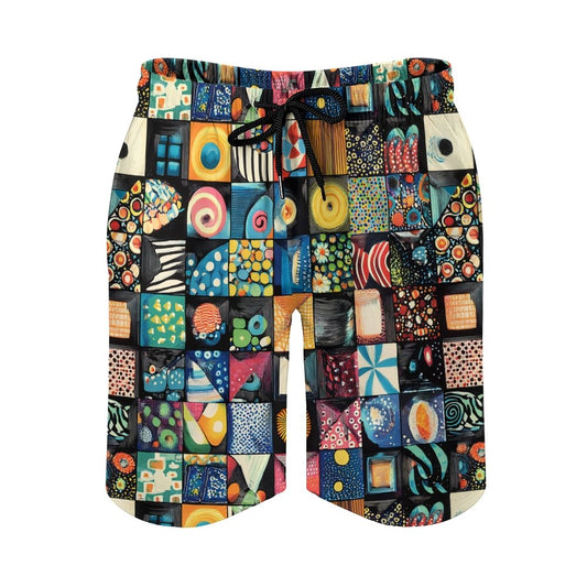 Mosaic Art Graffiti Geek Shorts