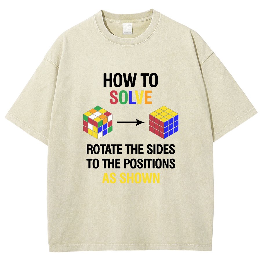 How To Solve Competitive Puzzle Funny Speed Cubing Vintage Distressed T-shirt