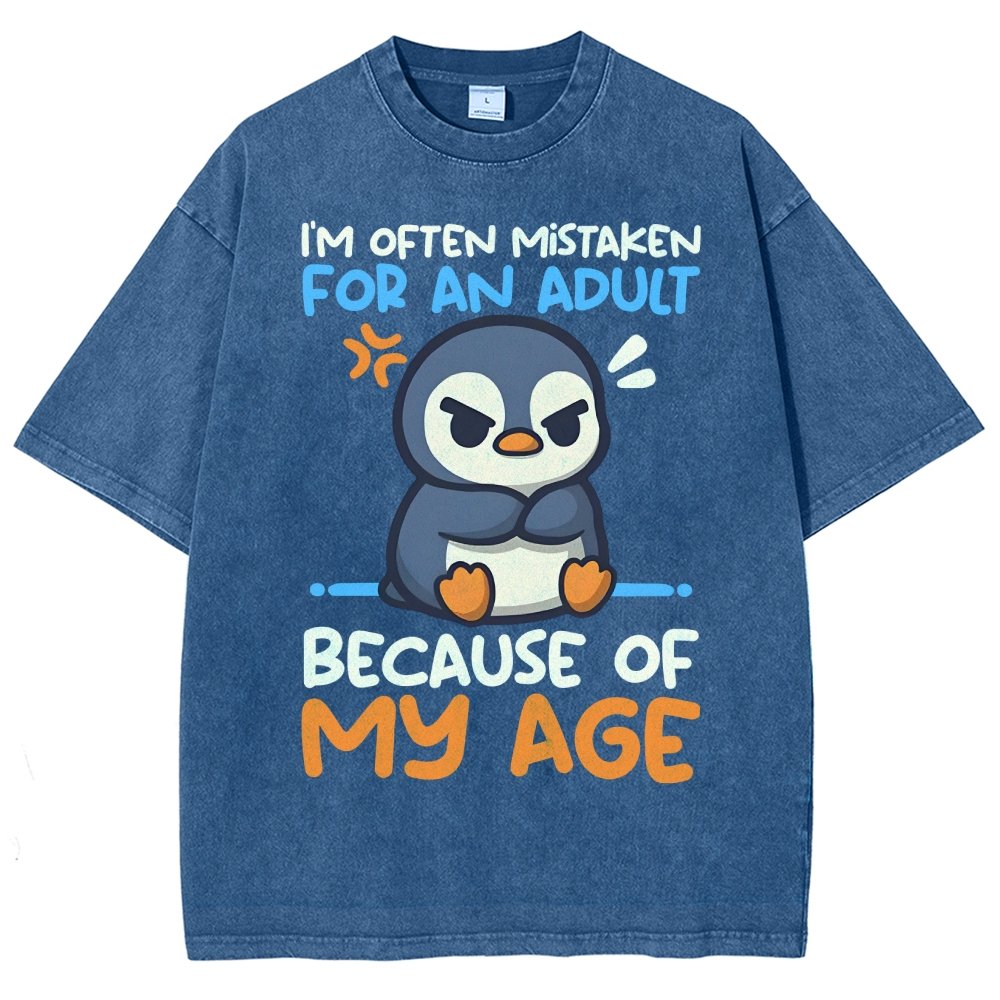 Penguin Often Mistaken For An Adult Vintage Distressed T-shirt