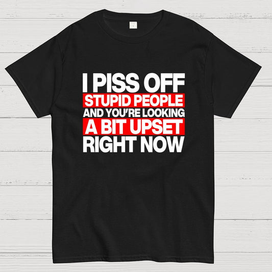 I piss off stupid people and you're looking a bit upset right now Geek T-Shirt
