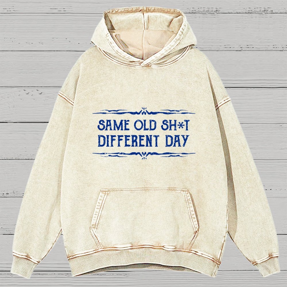Same Old Stuff Different Day Vintage Distressed Hoodie