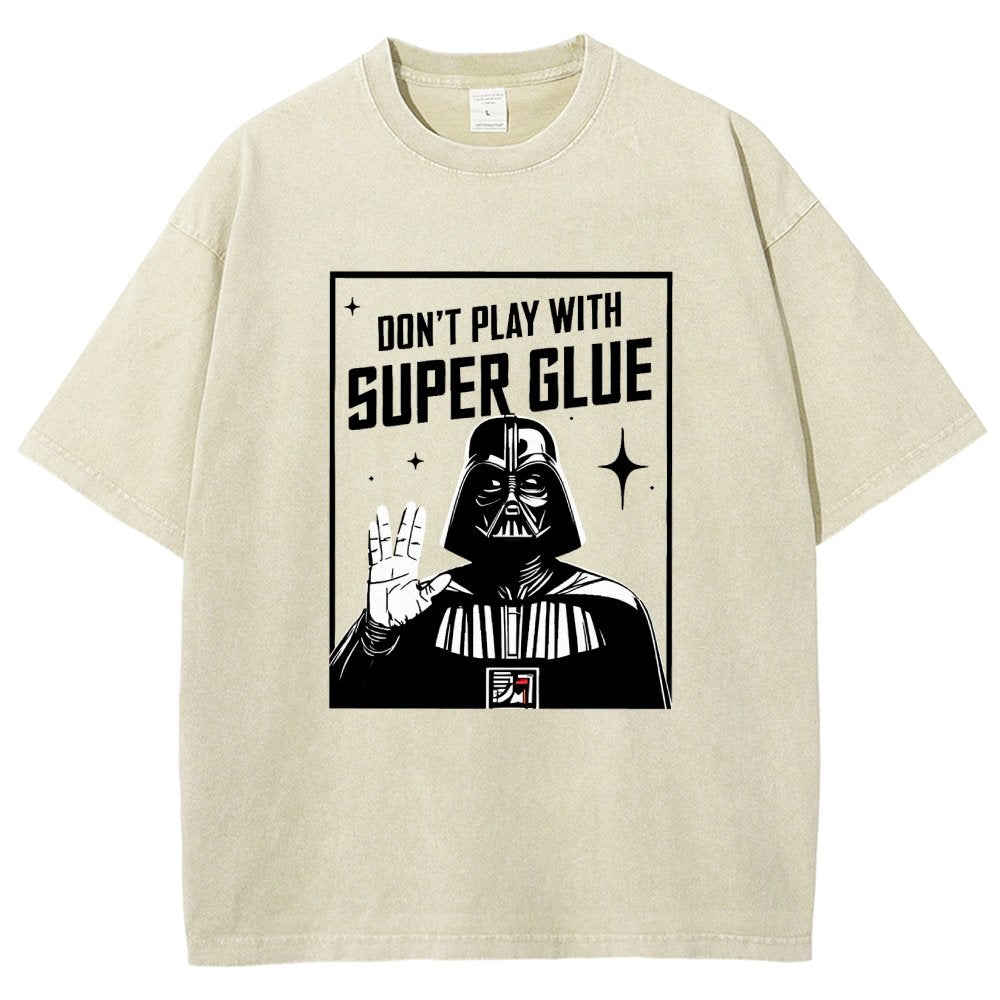City Safety Tip Keep away from super glue Vintage Distressed T-shirt