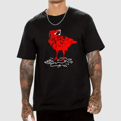 Crow Broken Cassete Tape Geek T-Shirt