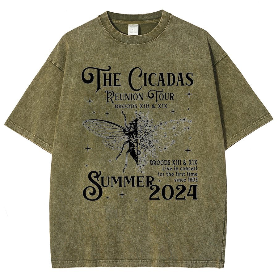 The Cicadas Reunion Tour Summer 2024 Vintage Distressed T-shirt