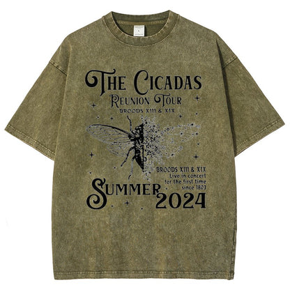 The Cicadas Reunion Tour Summer 2024 Vintage Distressed T-shirt