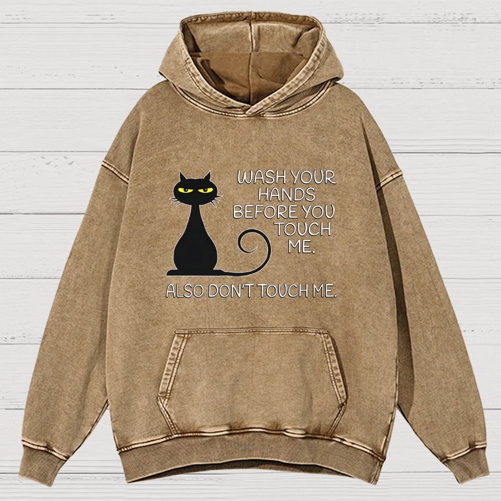 Wash Your Hands Before You Touch Me. Also Don't Vintage Distressed Hoodie