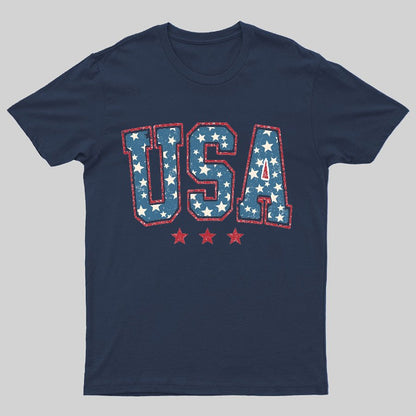 USA  Stars and Stripes Geeky T-Shirt