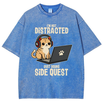 Doing Side Quest Vintage Distressed T-shirt