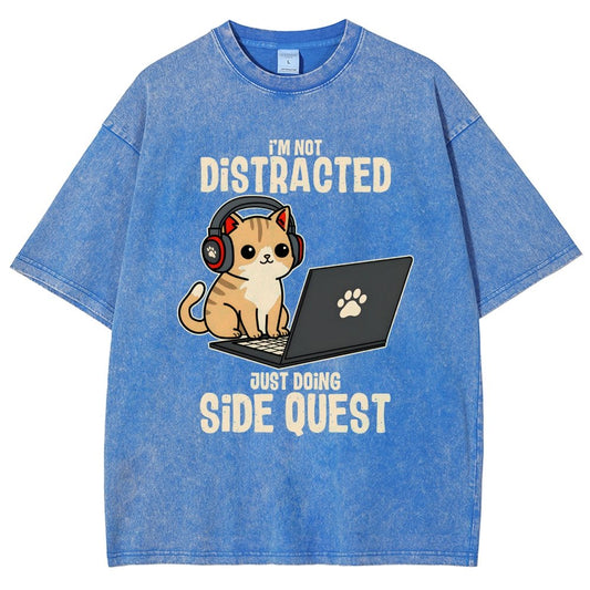 Doing Side Quest Vintage Distressed T-shirt
