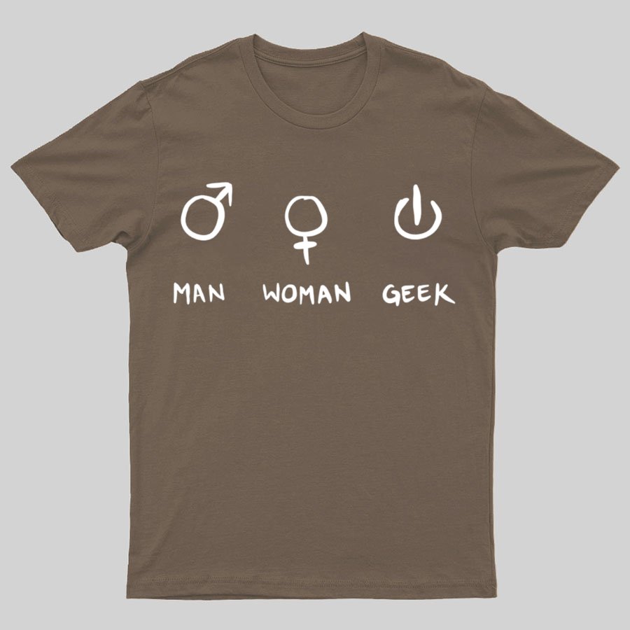 Symbols For Man, Woman & Geek T-Shirt