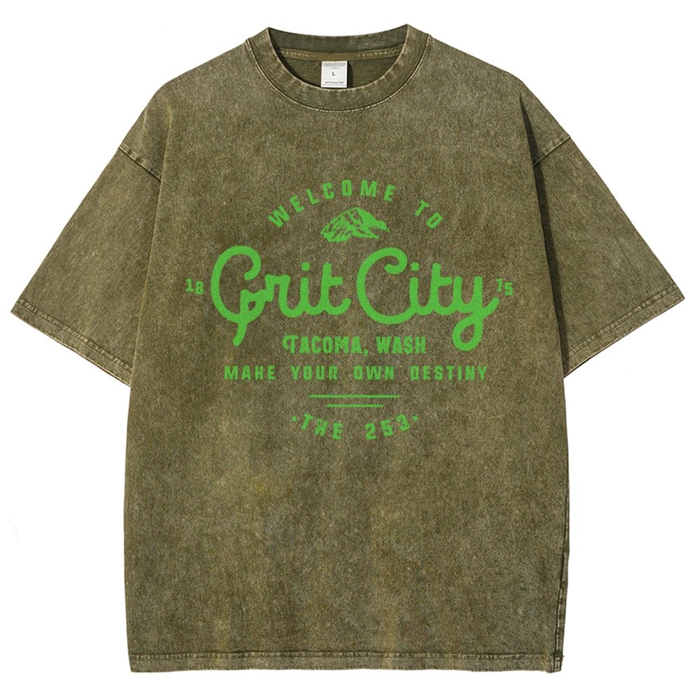 Grit City Tacoma Washington Vintage Distressed T-shirt