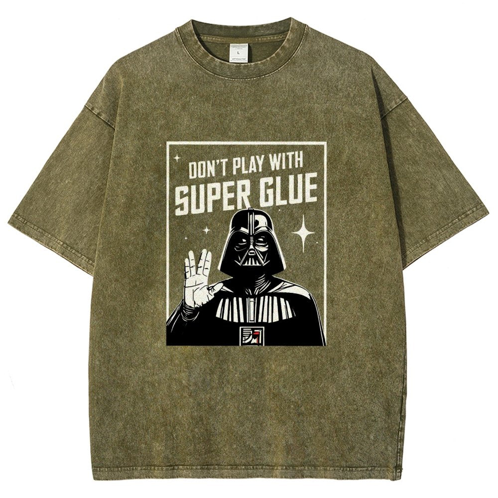 City Safety Tip Keep away from super glue Vintage Distressed T-shirt