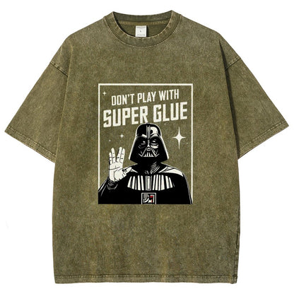 City Safety Tip Keep away from super glue Vintage Distressed T-shirt