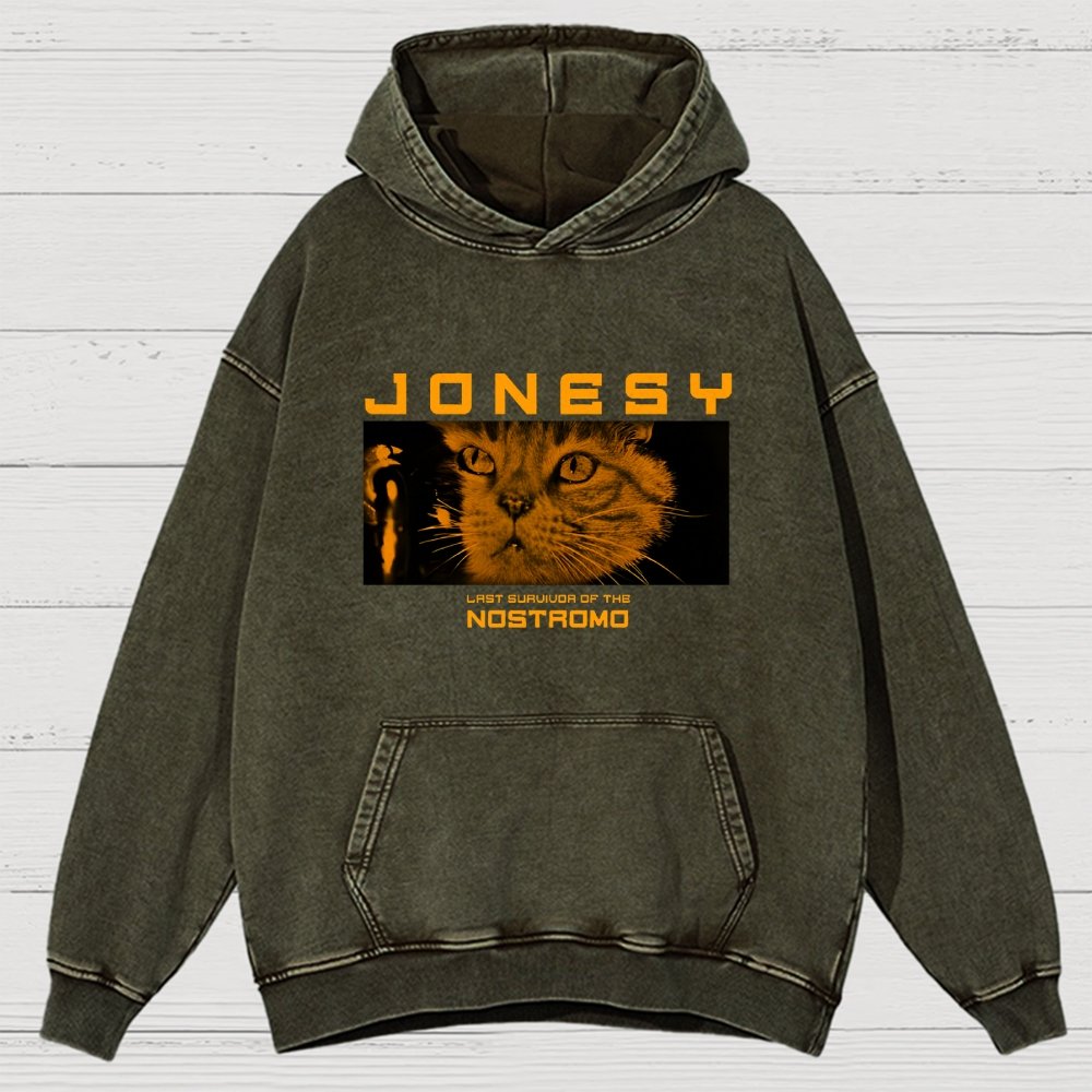 Jonesy Nostrocat Space Survivor Vintage Distressed Hoodie