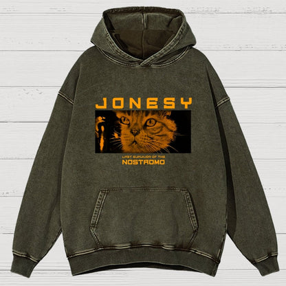 Jonesy Nostrocat Space Survivor Vintage Distressed Hoodie