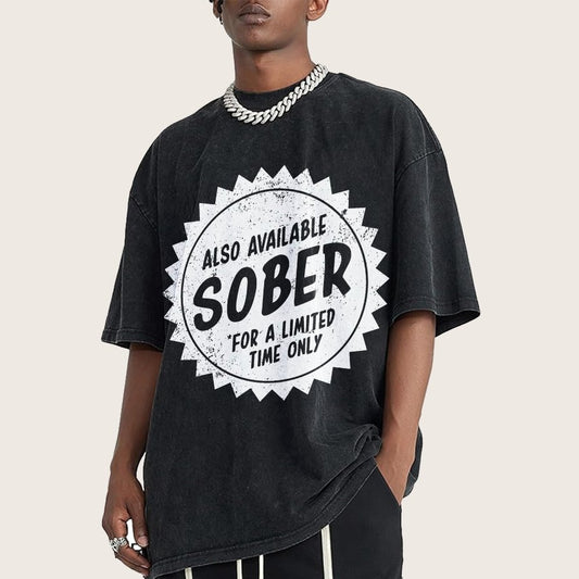Also Available Sober Vintage Distressed T-shirt