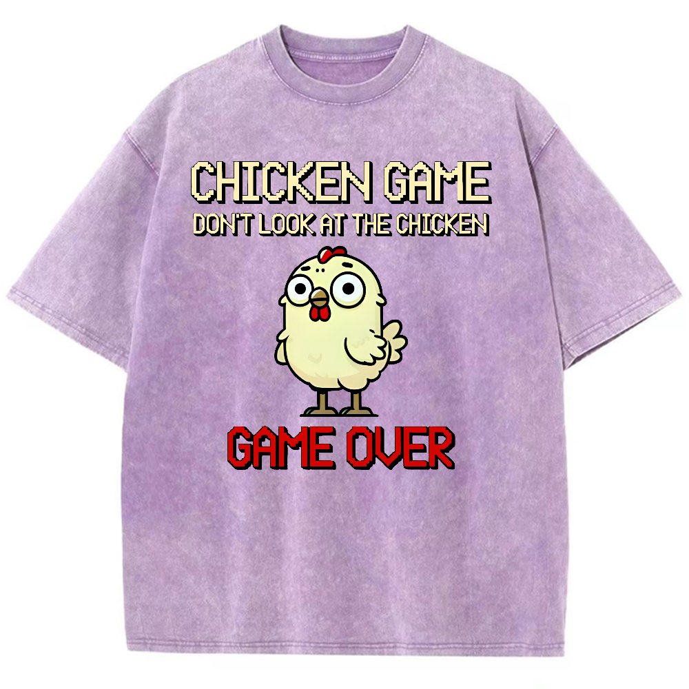 Chicken Game Vintage Washed T-shirt