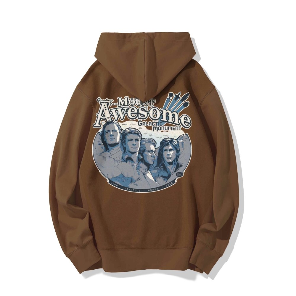 Mt. Awesome Printed Back Unisex Cotton Hoodie