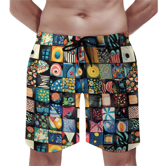 Mosaic Art Graffiti Geek Shorts