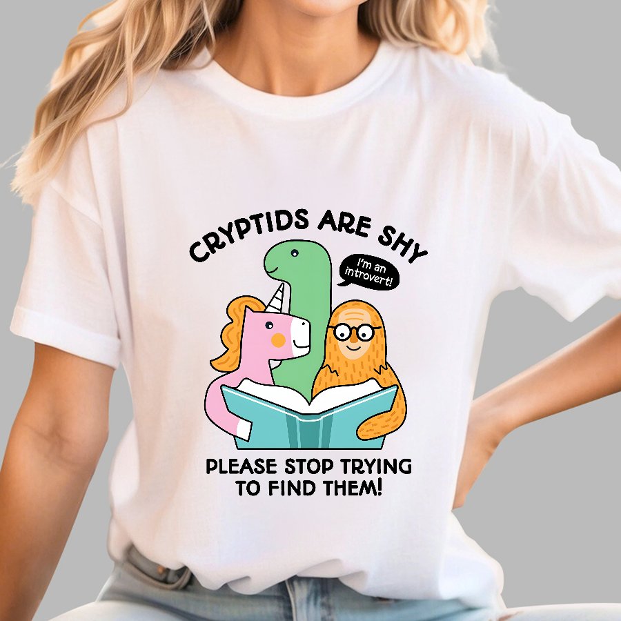 Cryptids are Shy Geek T-Shirt
