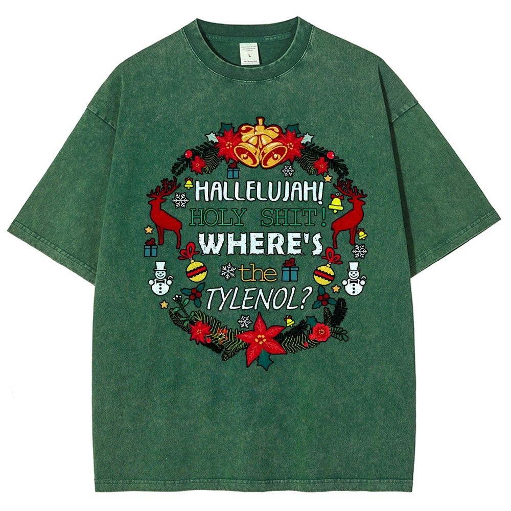 Where's The Tylenol Christmas. Autism Awareness Vintage Distressed T-shirt