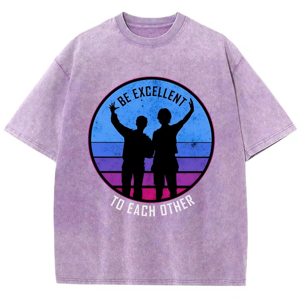 Be Excellent To Each Other 80s Vintage Distressed T-shirt