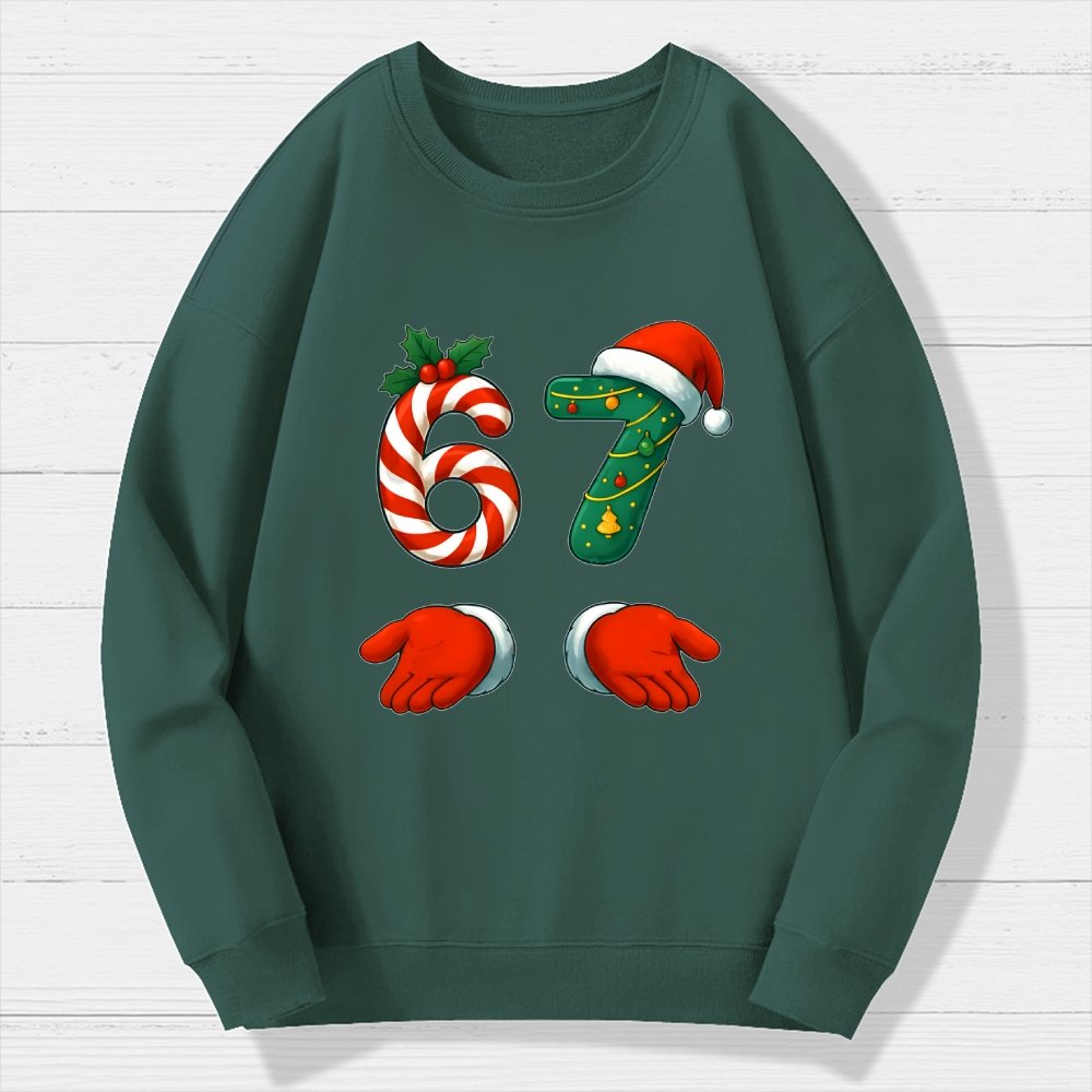 67 Christmas Geek Cotton Sweatshirt