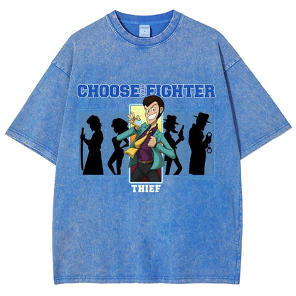 Choose Your Fighter Thief Vintage Distressed T-shirt