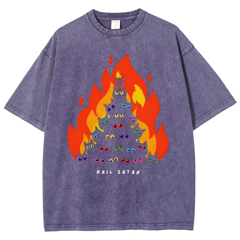 Hail Satan Vintage Distressed T-shirt