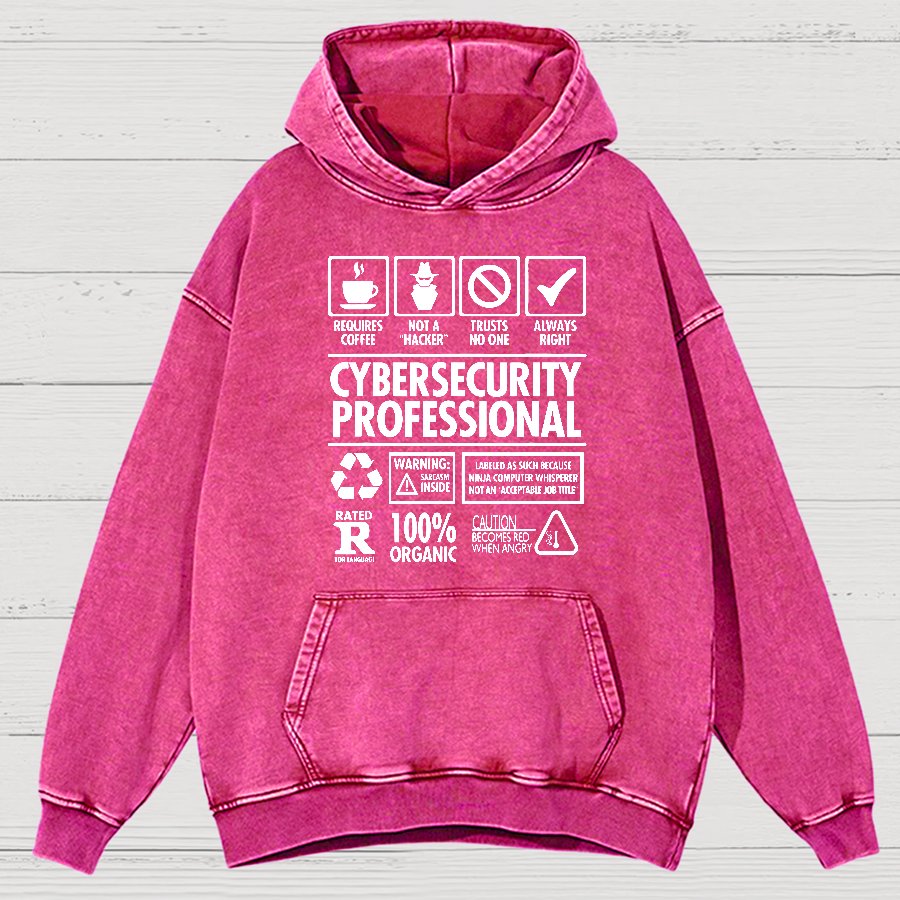 Cybersecurity Professional Vintage Distressed Hoodie