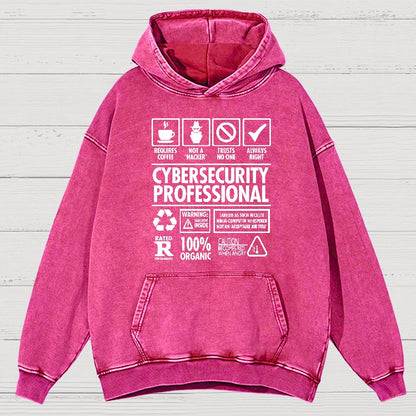 Cybersecurity Professional Vintage Distressed Hoodie