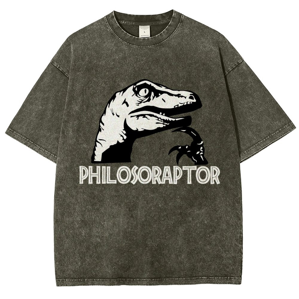 Philosoraptor Vintage Distressed T-shirt