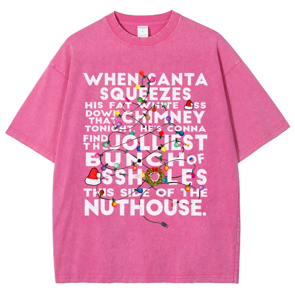 Christmas Vacation Jolly Group Vintage Distressed T-shirt