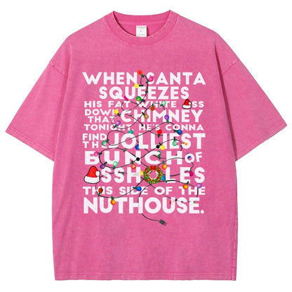 Christmas Vacation Jolly Group Vintage Distressed T-shirt