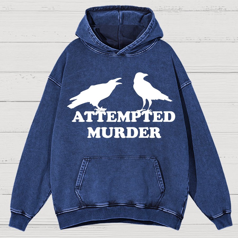 Attempted Murder Vintage Distressed Hoodie