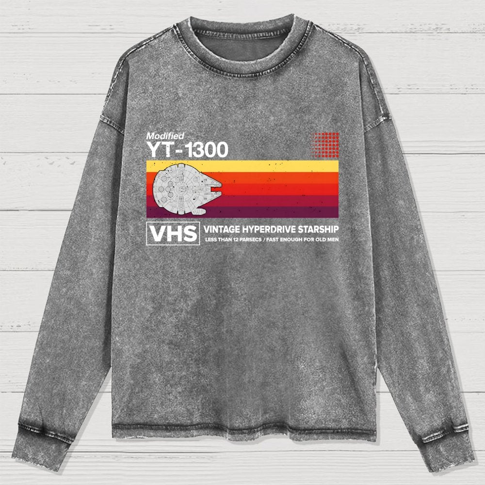 Vintage Hyperdrive Starship Washed Long Sleeve Tee