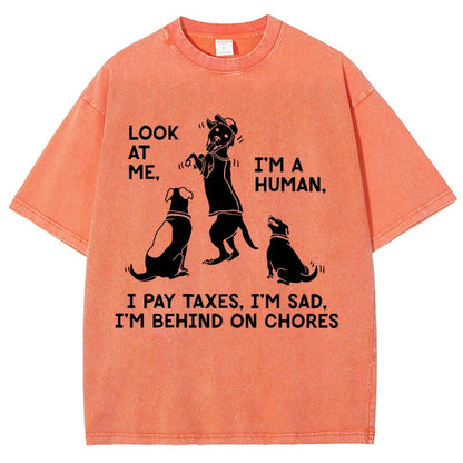 Dog Mocks Humans Vintage Distressed T-shirt